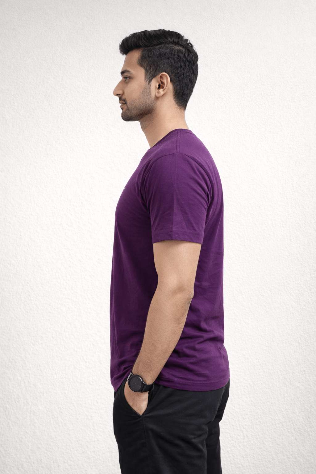 Purple round neck -3