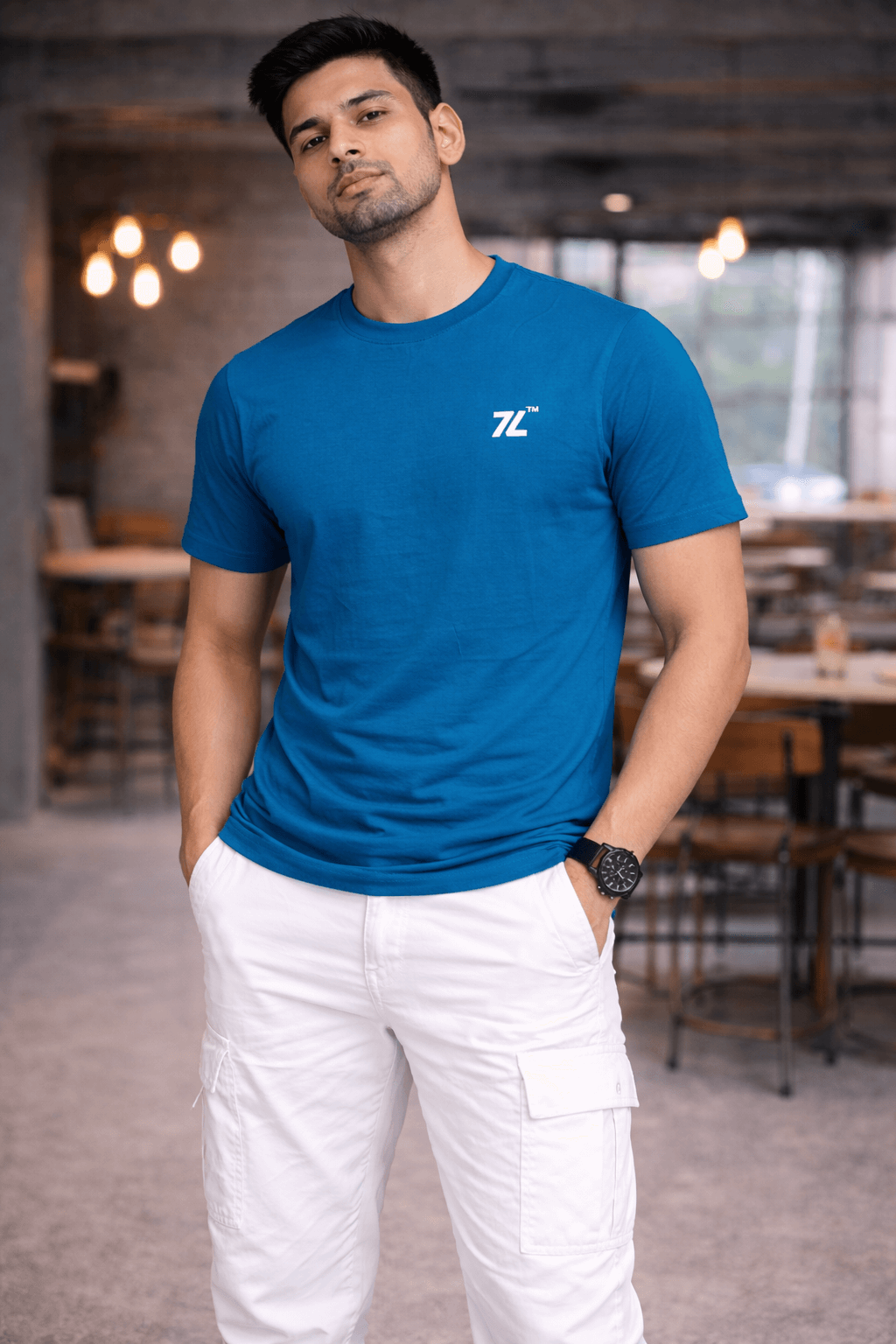 Round Neck -Turquoise Blue (3)