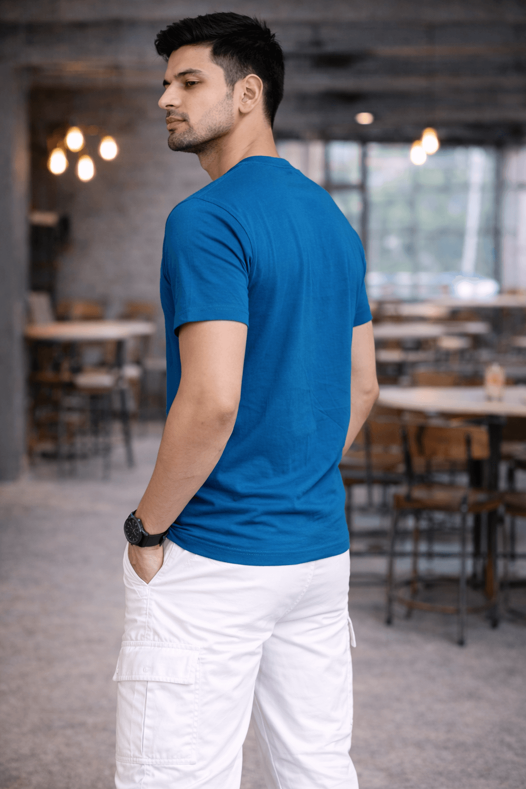 Round Neck -Turquoise Blue (4)