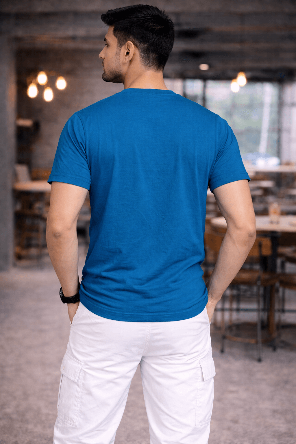 Round Neck -Turquoise Blue (5)