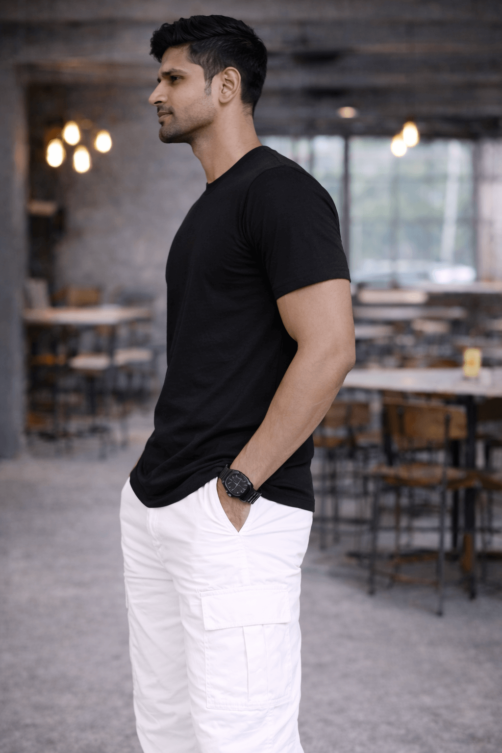 Round neck-Black (2)