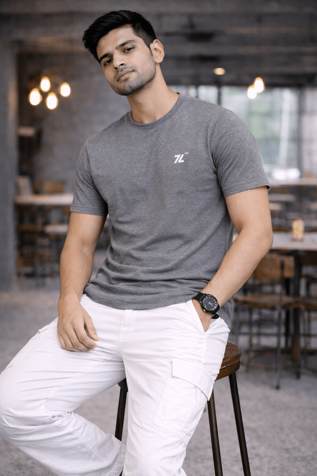 Round neck-Grey Melange (3)